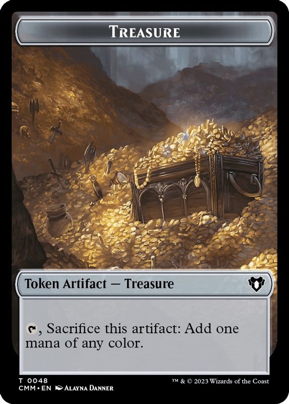 Treasure // Emblem - Teferi, Temporal Archmage Double-Sided Token - 48 // 53 - Token