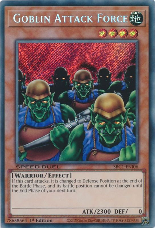 Goblin Attack Force (Secret Rare) - SBC1-ENI06 - Secret Rare