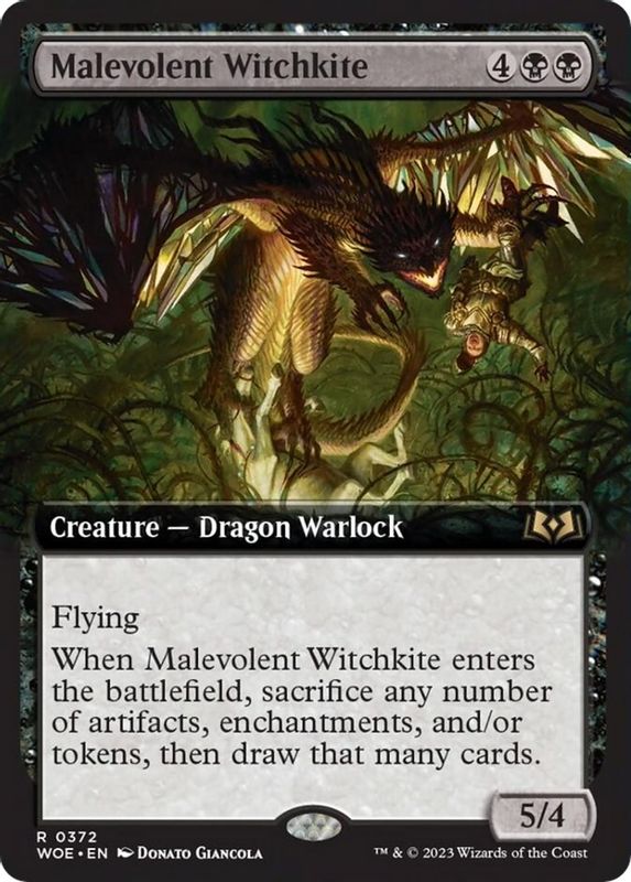 Malevolent Witchkite (Extended Art) - 372 - Rare