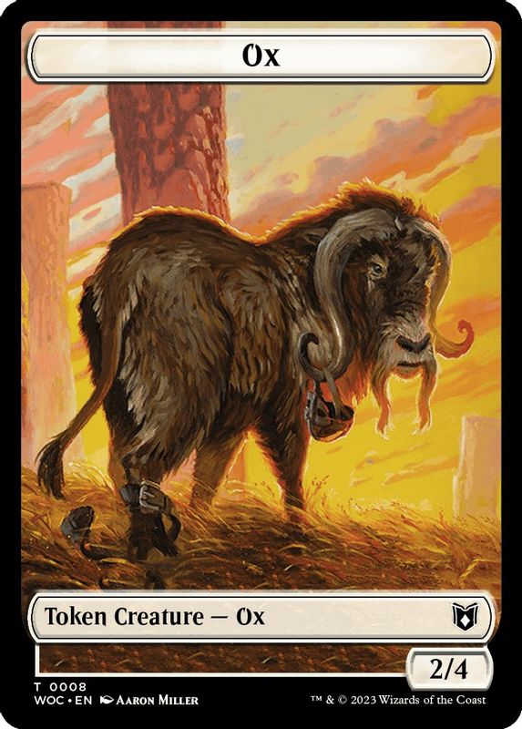 Ox // Human Soldier Double-Sided Token - 8 // 7 - Token