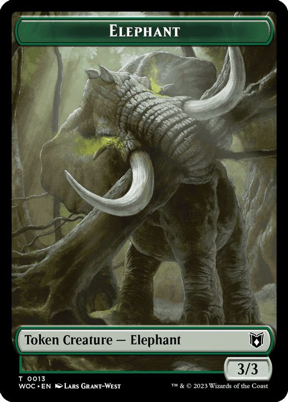 Elephant // Saproling Double-Sided Token - 13 // 15 - Token