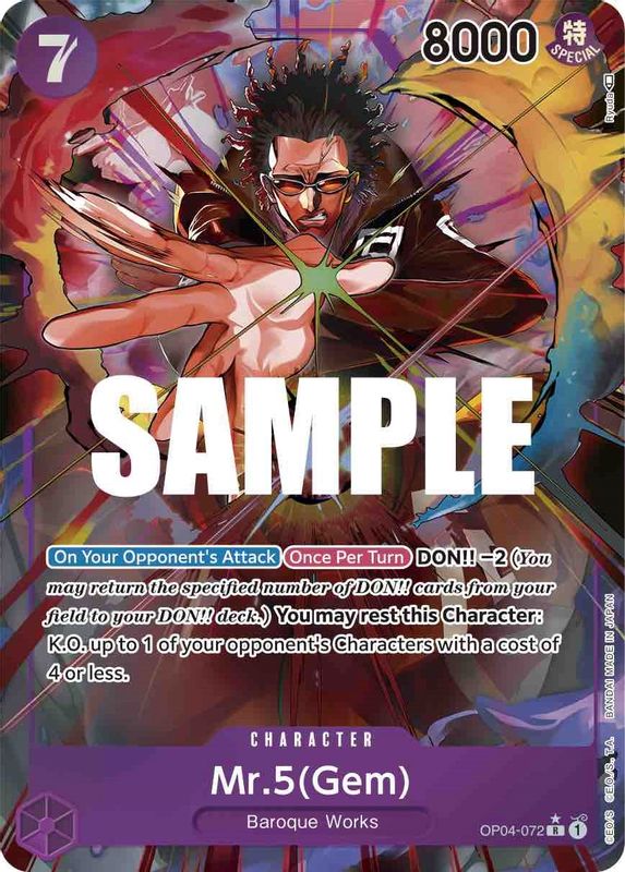 Mr.5(Gem) (Alternate Art) - OP04-072 - Rare