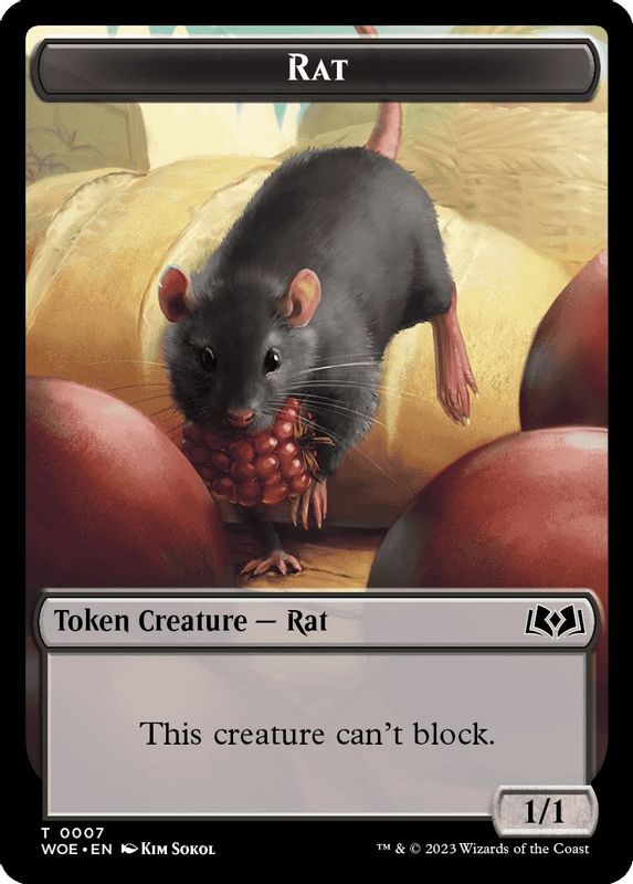 Rat // Food (0012) Double-Sided Token - 7 // 12 - Token