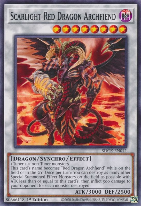 Scarlight Red Dragon Archfiend - SDCK-EN041 - Common / Short Print