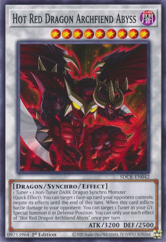 Hot Red Dragon Archfiend Abyss - SDCK-EN042 - Common / Short Print