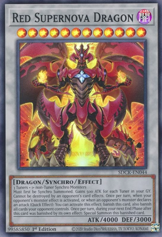 Red Supernova Dragon - SDCK-EN044 - Super Rare