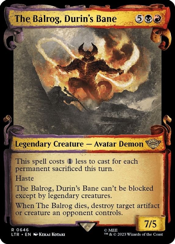 The Balrog, Durin's Bane (Showcase Scrolls) - 646 - Rare