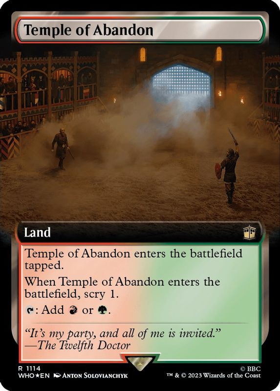 Temple of Abandon (Extended Art) (Surge Foil) - 1114 - Rare