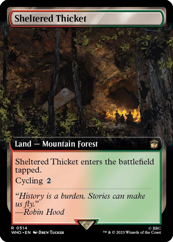 Sheltered Thicket (Extended Art) - 514 - Rare