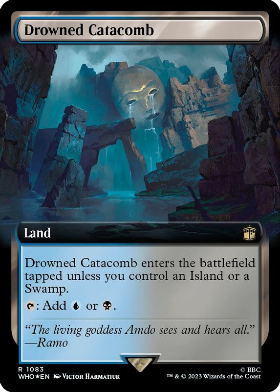 Drowned Catacomb (Extended Art) (Surge Foil) - 1083 - Rare