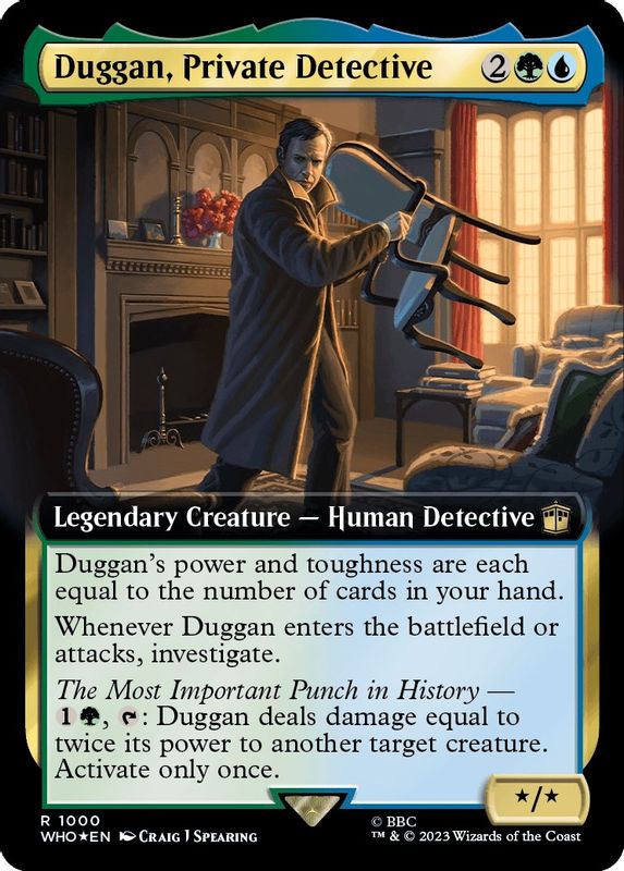 Duggan, Private Detective (Extended Art) (Surge Foil) - 1000 - Rare