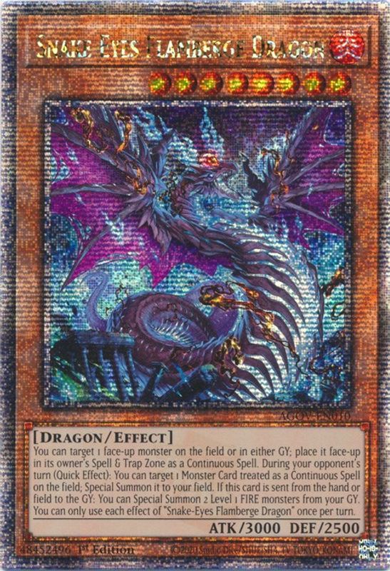 Snake-Eye Flamberge Dragon (Quarter Century Secret Rare) - AGOV-EN010 - Quarter Century Secret Rare