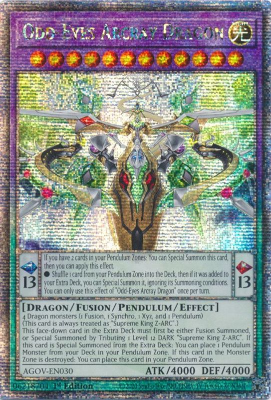 Odd-Eyes Arcray Dragon (Quarter Century Secret Rare) - AGOV-EN030 - Quarter Century Secret Rare