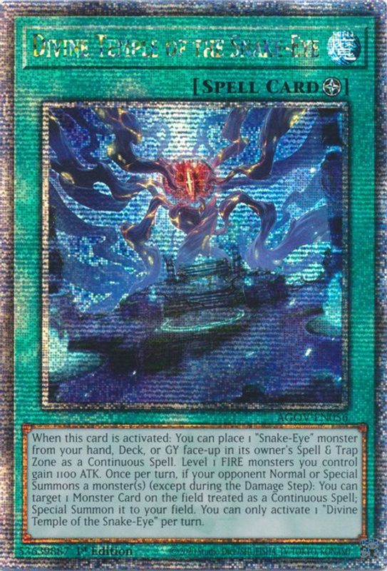 Divine Temple of the Snake-Eye (Quarter Century Secret Rare) - AGOV-EN056 - Quarter Century Secret Rare