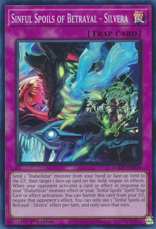 Sinful Spoils of Betrayal - Silvera - AGOV-EN074 - Super Rare