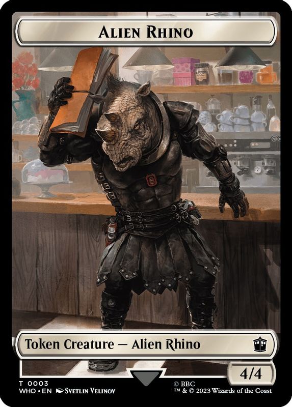 Alien Rhino // Alien Salamander Double-Sided Token - 3 // 16 - Token