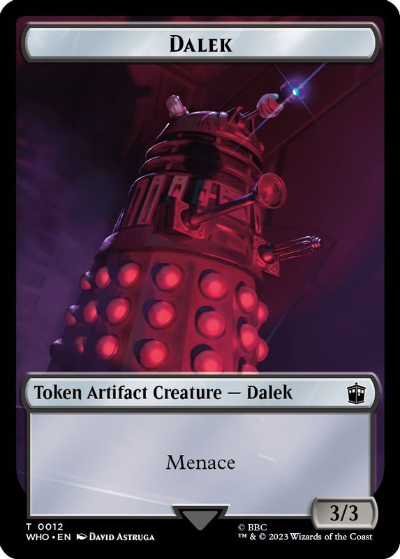 Dalek // Alien Salamander Double-Sided Token - 12 // 16 - Token