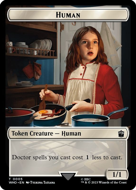 Human (0005) // Food (0026) Double-Sided Token - 5 // 26 - Token