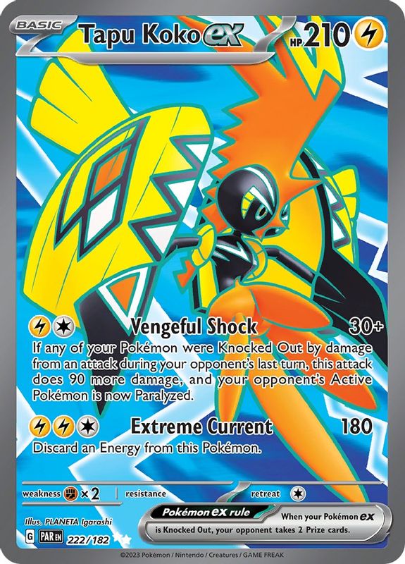 Tapu Koko ex - 222/182 - 222/182 - Ultra Rare