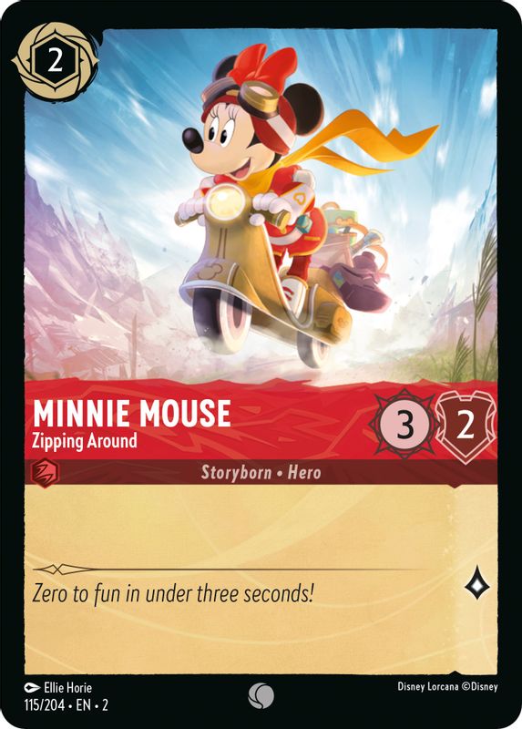 Minnie Mouse - Zipping Around - 115/204 - Common