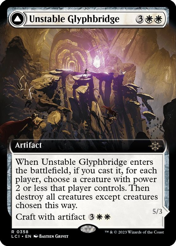 Unstable Glyphbridge (Extended Art) - 358 - Rare