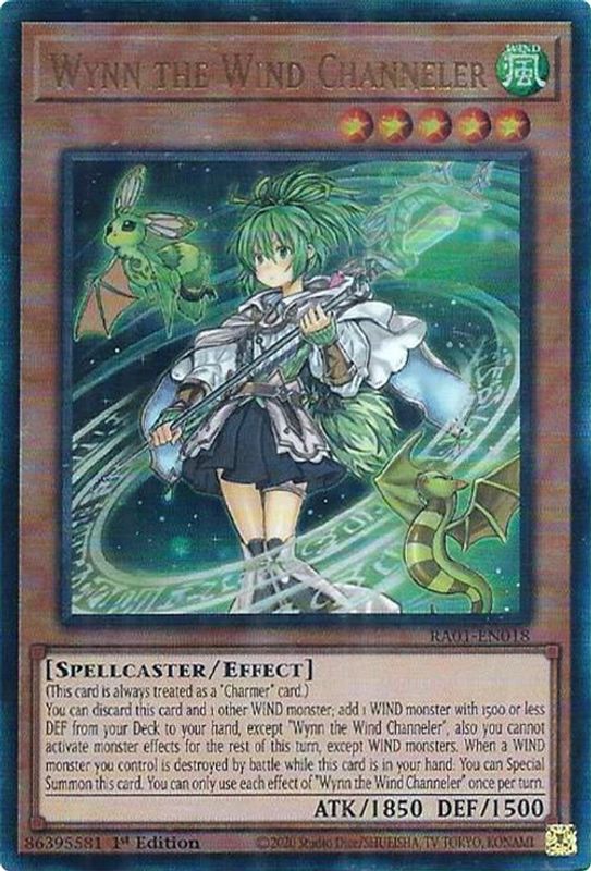 Wynn the Wind Channeler (PUR) - RA01-EN018 - Prismatic Ultimate Rare