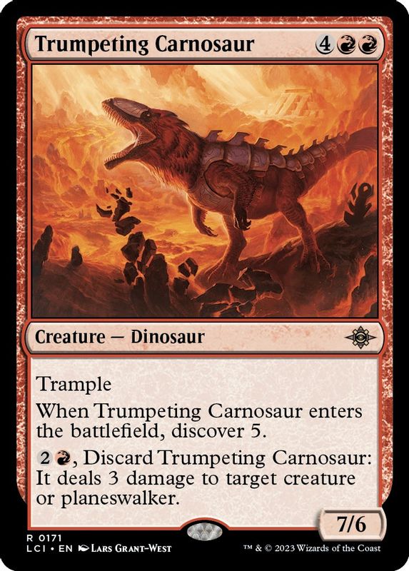 Trumpeting Carnosaur - 171 - Rare