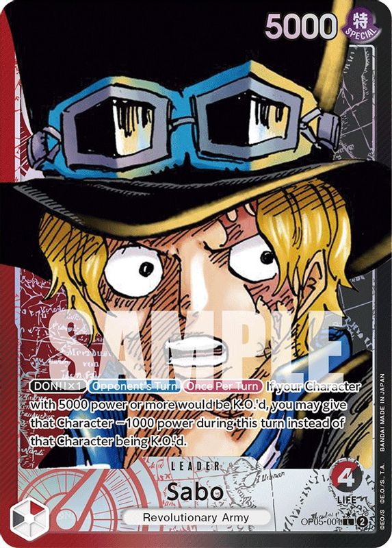 Sabo (001) (Alternate Art) - OP05-001 - Leader