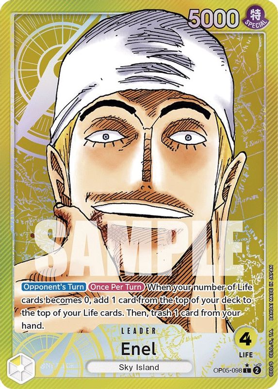 Enel (098) (Alternate Art) - OP05-098 - Leader