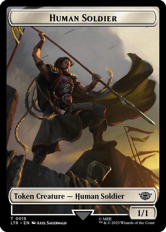 Human Soldier (0015) // Food (0022) Double-Sided Token (Surge Foil) - 15 // 22 - Token