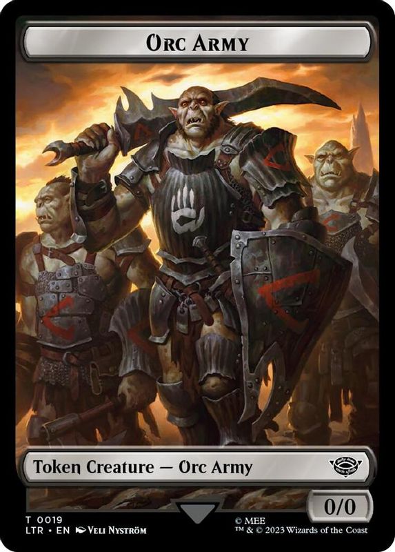 Orc Army (0019) // Food (0022) Double-Sided Token (Surge Foil) - 19 // 22 - Token