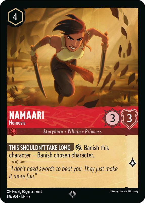 Namaari - Nemesis - 118/204 - Super Rare