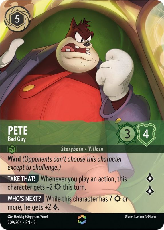 Pete - Bad Guy (Alternate Art) - 209/204 - Enchanted