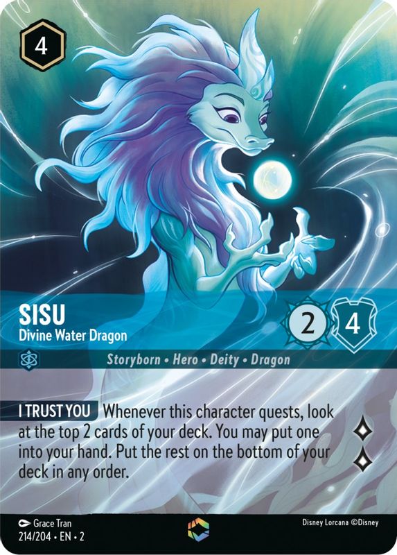 Sisu - Divine Water Dragon (Alternate Art) - 214/204 - Enchanted