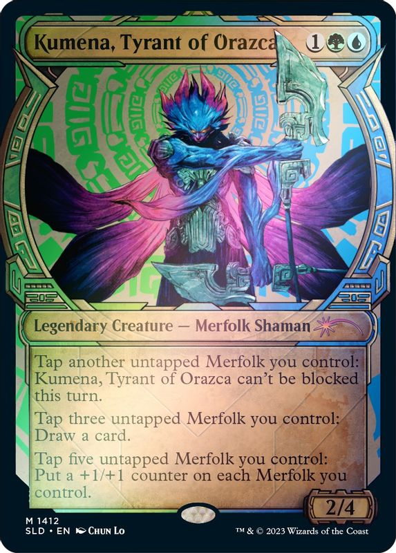 Kumena, Tyrant of Orazca (Rainbow Foil) - 1412 - Mythic