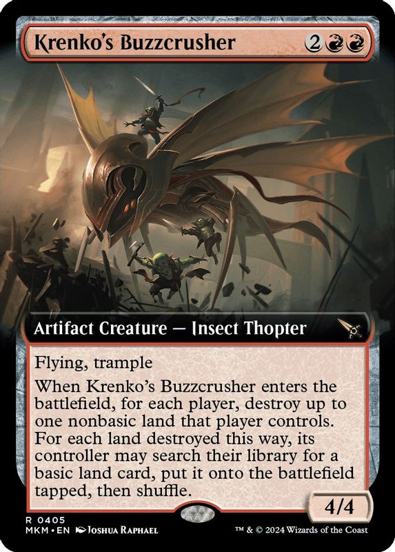 Krenko's Buzzcrusher (Extended Art) - 405 - Rare