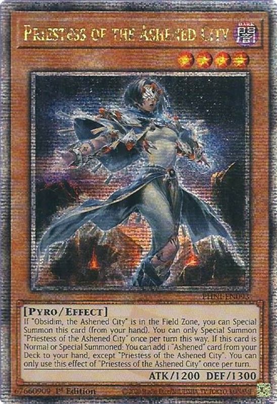 Priestess of the Ashened City (Quarter Century Secret Rare) - PHNI-EN093 - Quarter Century Secret Rare