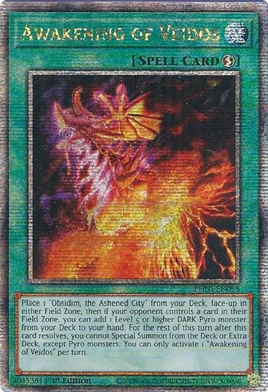 Awakening of Veidos (Quarter Century Secret Rare) - PHNI-EN095 - Quarter Century Secret Rare