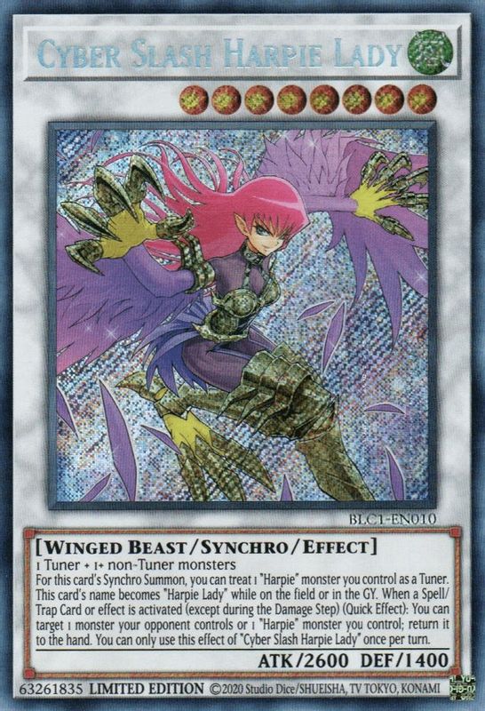 Cyber Slash Harpie Lady - BLC1-EN010 - Secret Rare