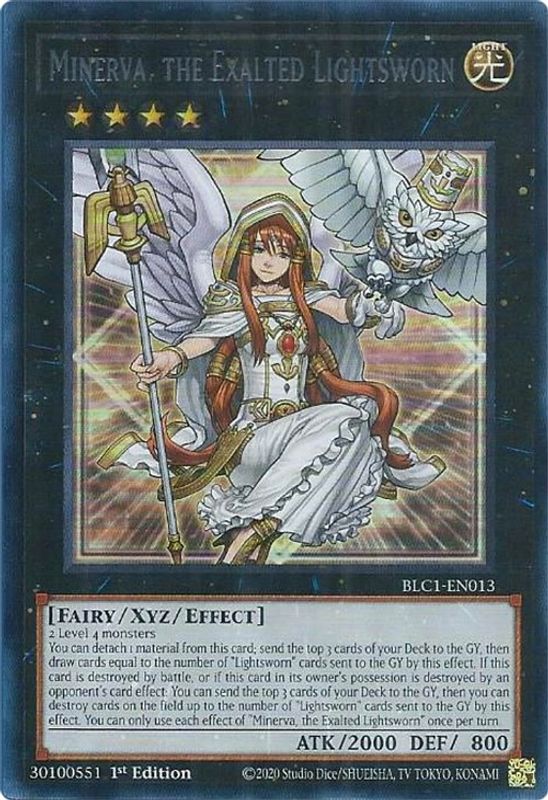 Minerva, the Exalted Lightsworn (Silver) - BLC1-EN013 - Ultra Rare