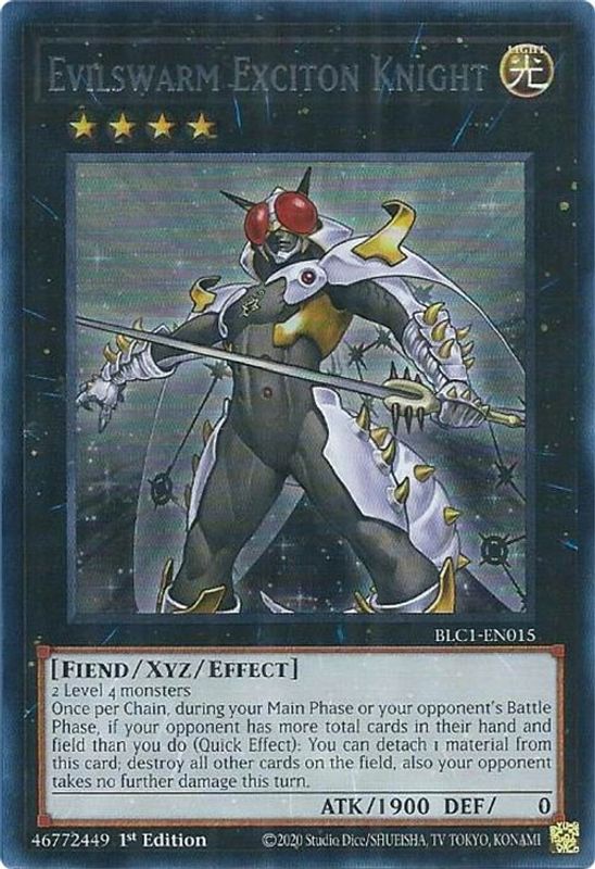 Evilswarm Exciton Knight (Silver) - BLC1-EN015 - Ultra Rare