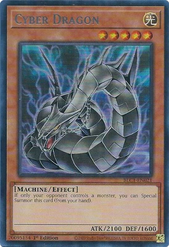 Cyber Dragon (Alternate Art) (Silver) - BLC1-EN021 - Ultra Rare