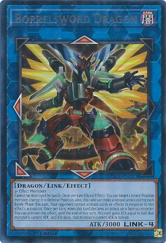 Borrelsword Dragon (Alternate Art) (Silver) - BLC1-EN023 - Ultra Rare