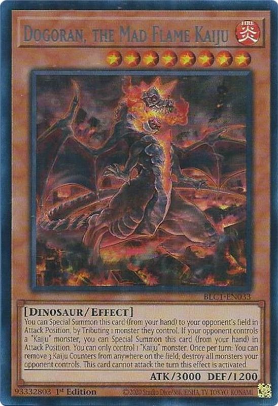 Dogoran, the Mad Flame Kaiju (Silver) - BLC1-EN033 - Ultra Rare