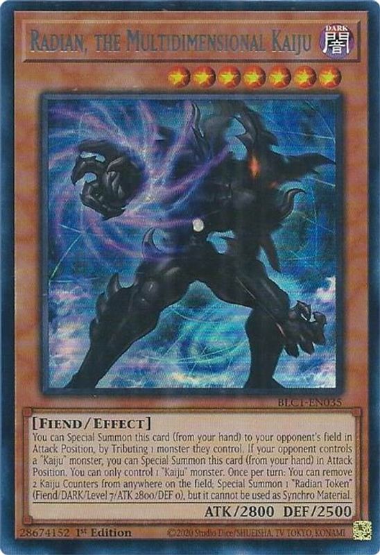 Radian, the Multidimensional Kaiju (Silver) - BLC1-EN035 - Ultra Rare