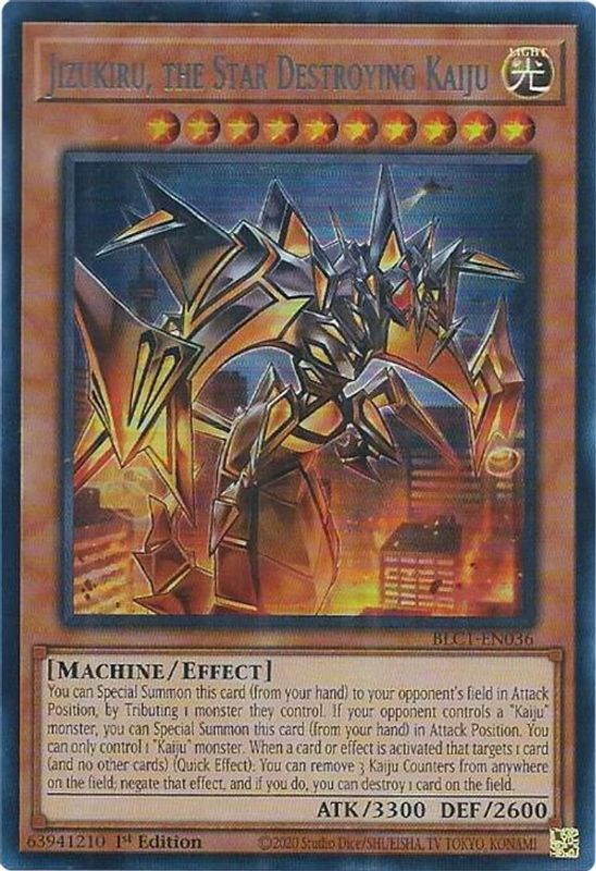 Jizukiru, the Star Destroying Kaiju (Silver) - BLC1-EN036 - Ultra Rare