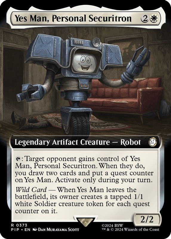 Yes Man, Personal Securitron (Extended Art) - 373 - Rare