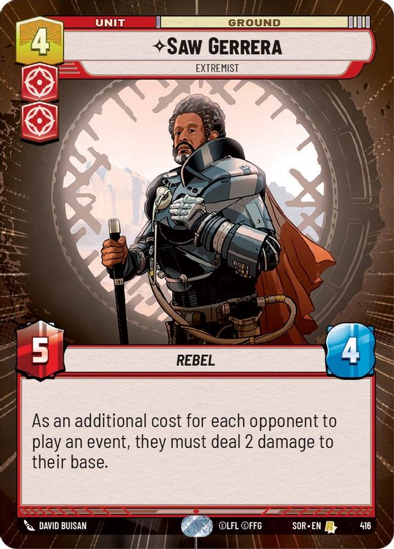 Saw Gerrera - Extremist (Hyperspace) - 416 - Rare