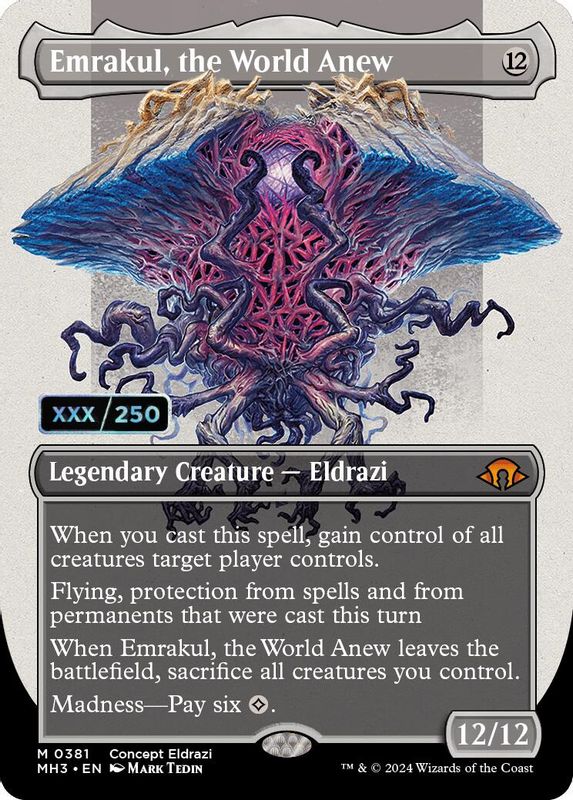 Emrakul, the World Anew (Borderless) (Serial Numbered) - 381 - Mythic