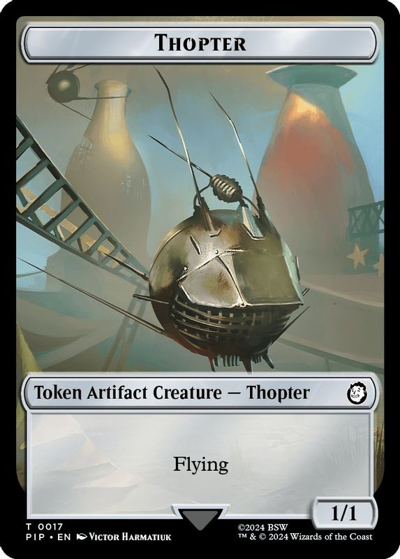 Thopter // Treasure (0018) Double-Sided Token - 17 // 18 - Token